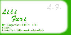 lili furi business card